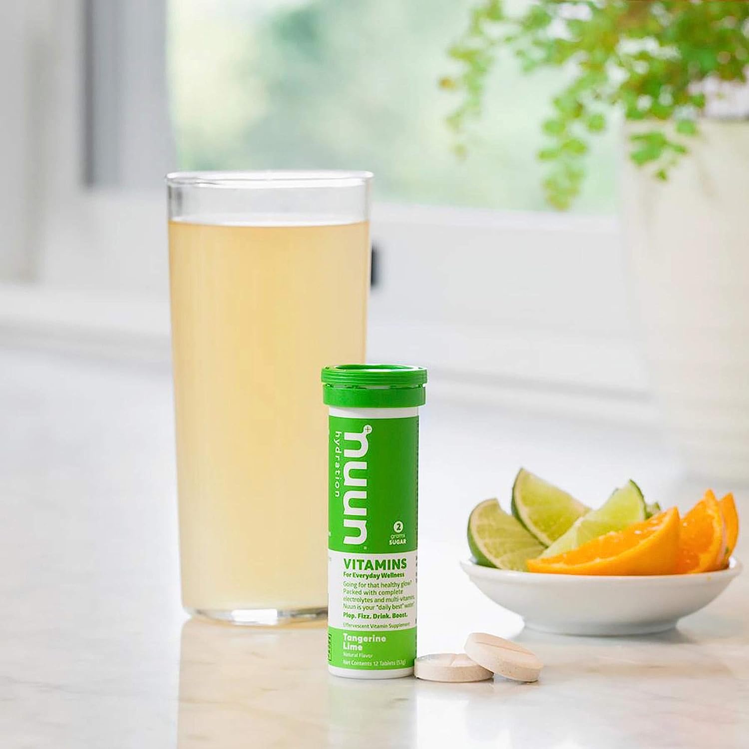Tabletas Nuun Vitamins Drink - Mandarina y Lima (Paquete de 8 - 12 tabletas)