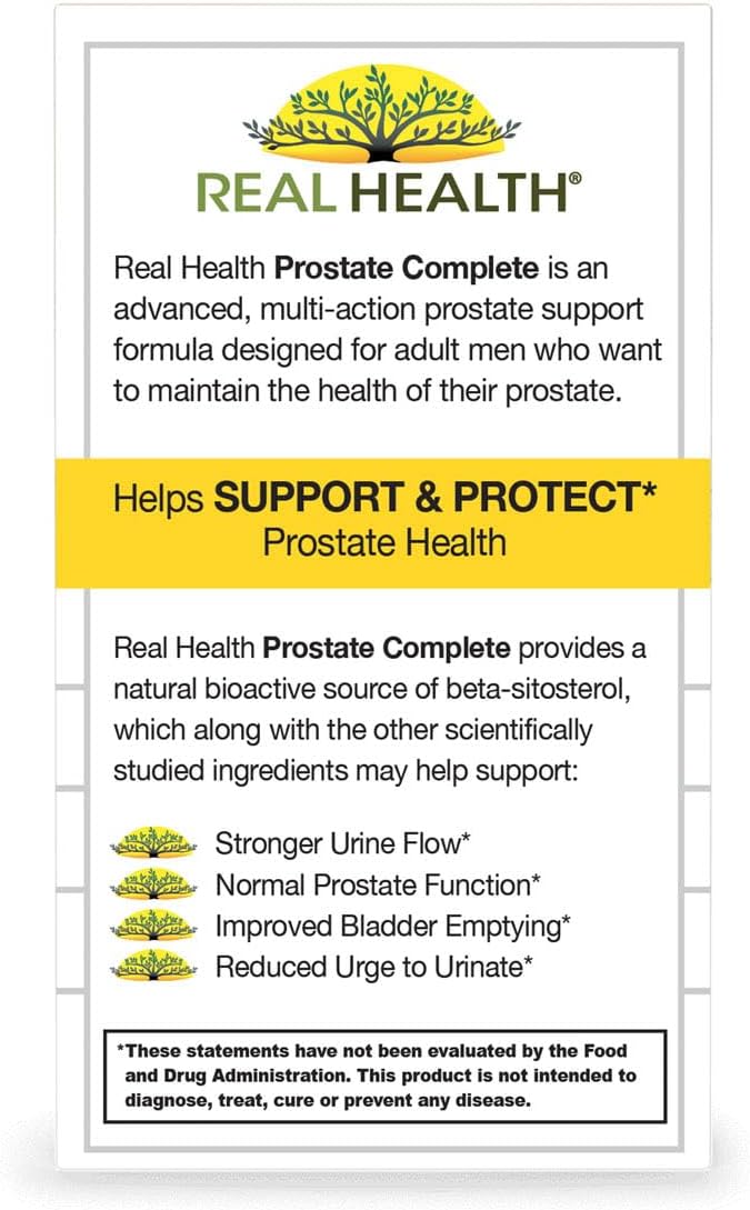 Real Health Prostate Complete (30 cápsulas blandas) | Favorece la función de la próstata.