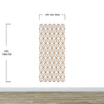 Papel tapiz autoadhesivo con líneas de bronce hexagonales en 3D y formas geométricas modernas | Mural de pared extraíble n.° 6213