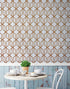 Papel tapiz autoadhesivo con líneas de bronce hexagonales en 3D y formas geométricas modernas | Mural de pared extraíble n.° 6213