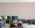 Papel tapiz autoadhesivo con líneas de bronce hexagonales en 3D y formas geométricas modernas | Mural de pared extraíble n.° 6213