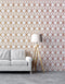 Papel tapiz autoadhesivo con líneas de bronce hexagonales en 3D y formas geométricas modernas | Mural de pared extraíble n.° 6213