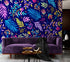 Bright Colorful Fern Arrangement Mural. #6223