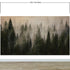 Papel tapiz con paisaje de bosque de pinos brumoso. Mural de pared autoadhesivo para decoración de pared de habitación infantil. N.º 6237