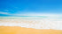 Bright Afternoon Blue Skies Ocean Beach Wave Wall Mural. #6272