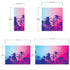 Mural de pared Miami Tropical Palm Tree Vice Color. Colores vivos Miami Vice Blue y Fucsia. #6281