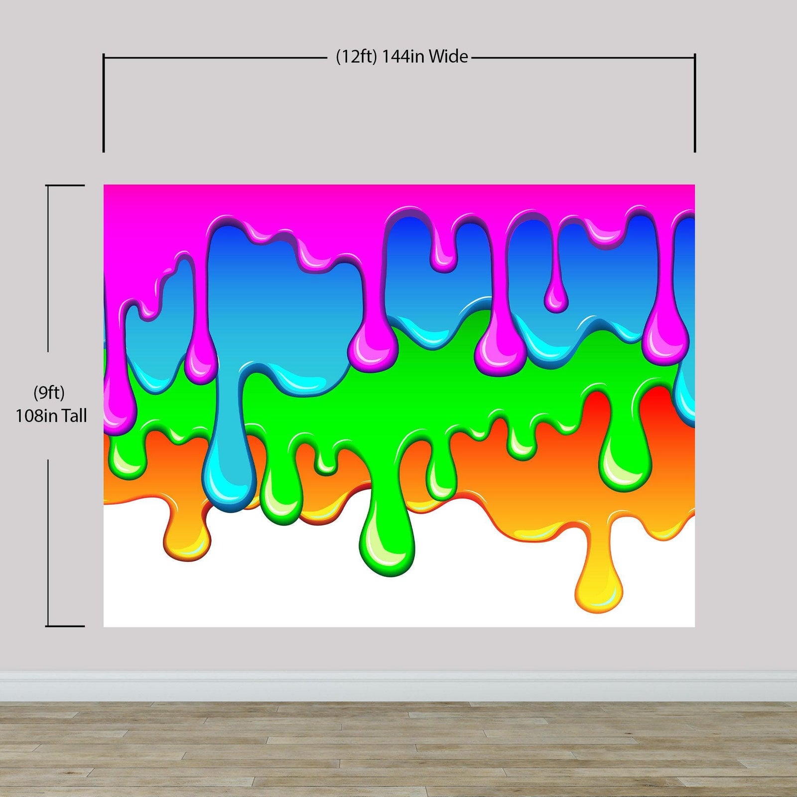 Mural de pared con salpicaduras de tinta y colores brillantes. #6285
