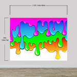 Mural de pared con salpicaduras de tinta y colores brillantes. #6285