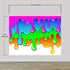 Mural de pared con salpicaduras de tinta y colores brillantes. #6285