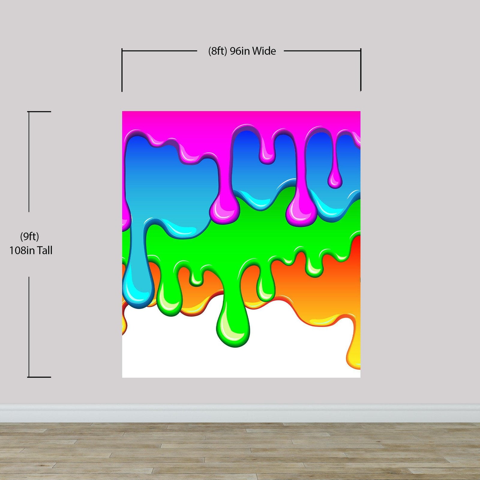 Mural de pared con salpicaduras de tinta y colores brillantes. #6285