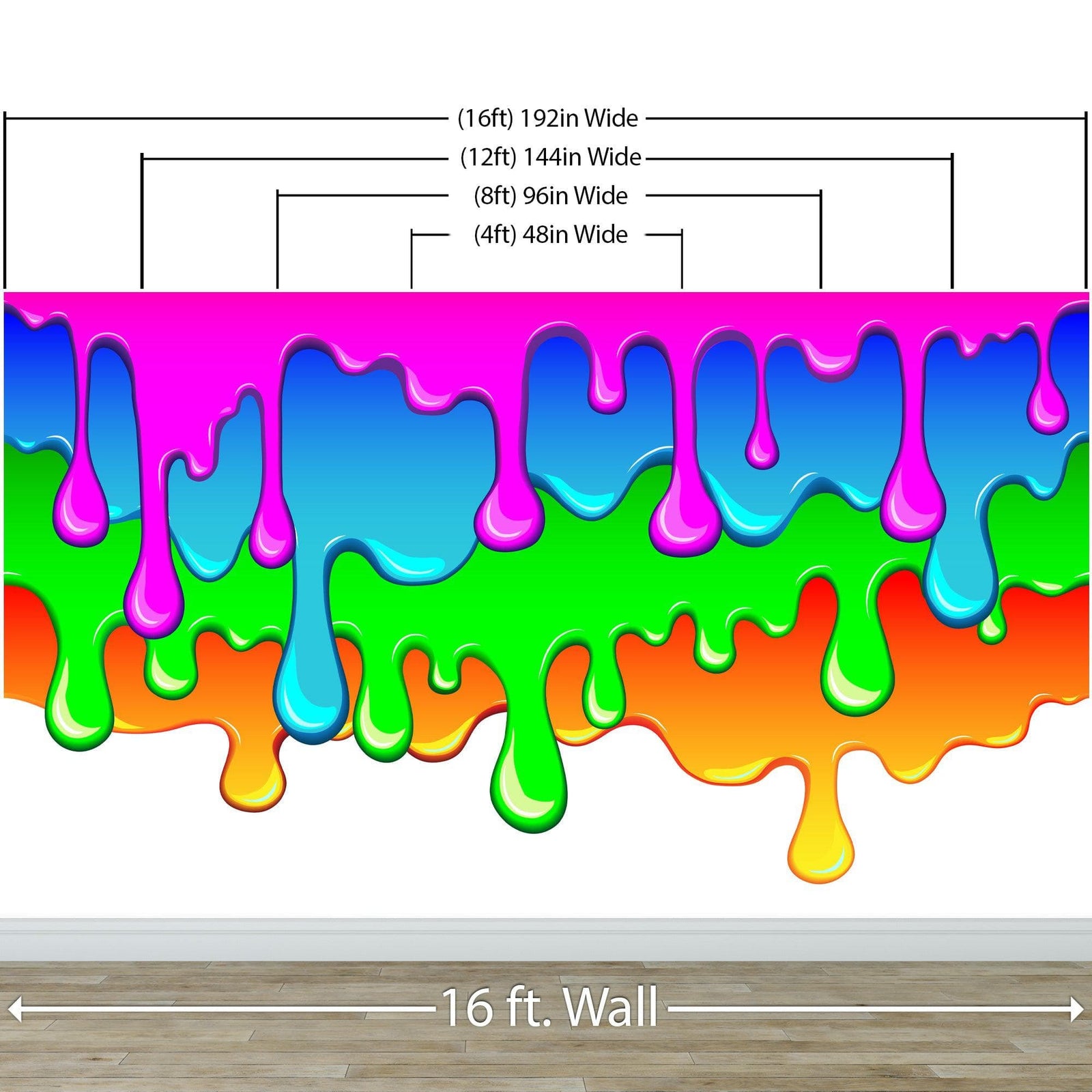 Mural de pared con salpicaduras de tinta y colores brillantes. #6285
