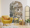 Calcomanía de pared para puerta con arco. Calcomanía de pared con arco de un pequeño pueblo con encanto europeo. Gráfico extraíble. #6293