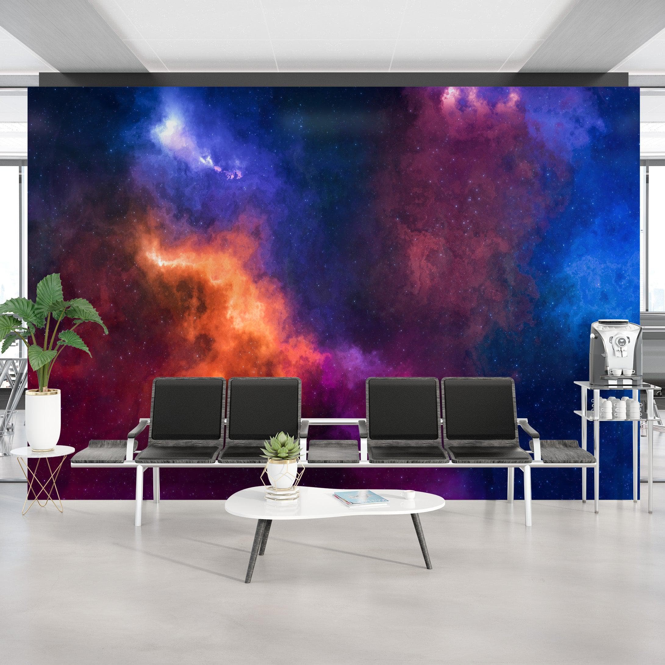 Mural de pared con diseño de galaxia espacial y nebulosa, papel tapiz autoadhesivo. #6295
