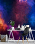 Mural de pared con diseño de galaxia espacial y nebulosa, papel tapiz autoadhesivo. #6295
