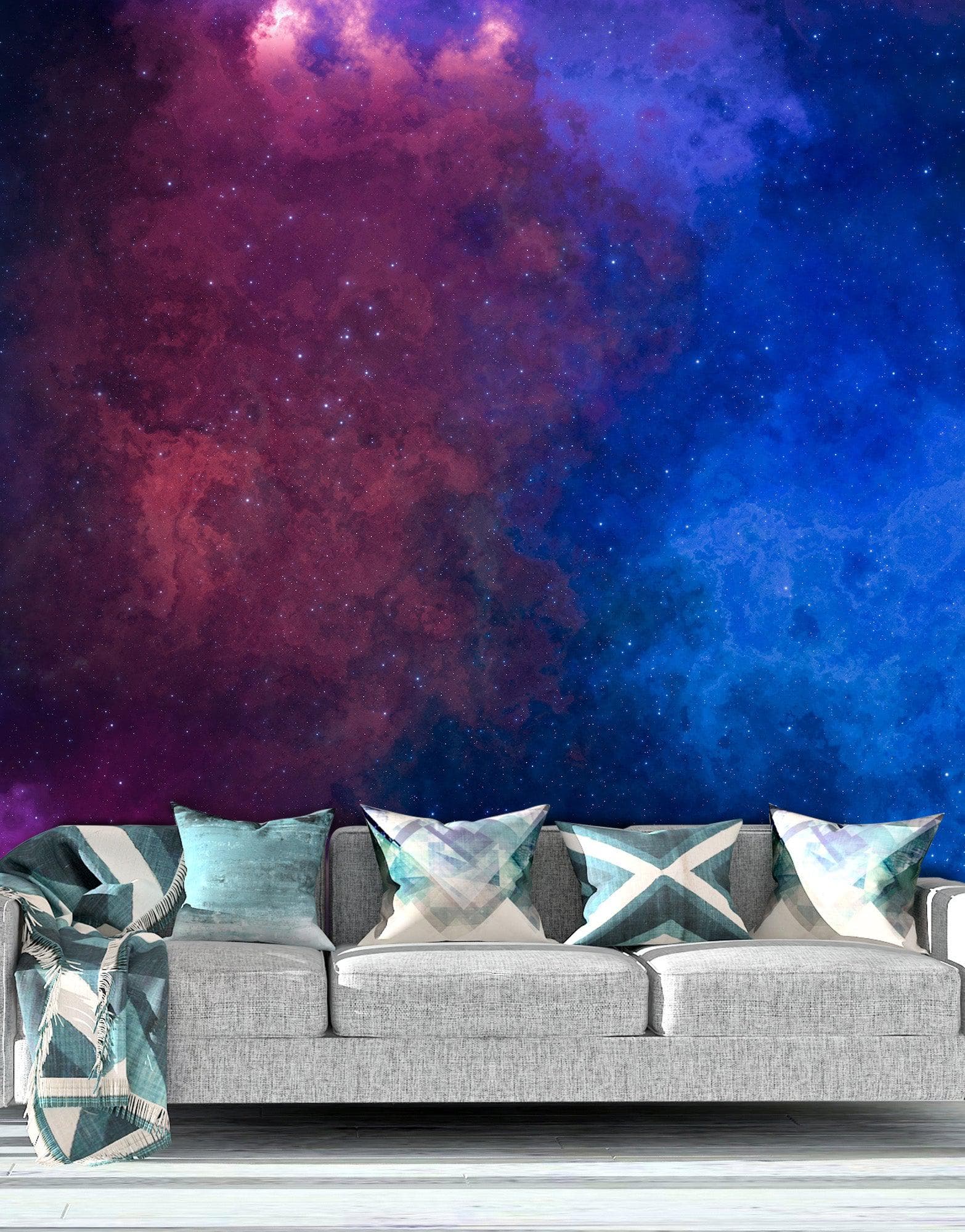 Mural de pared con diseño de galaxia espacial y nebulosa, papel tapiz autoadhesivo. #6295