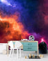Mural de pared con diseño de galaxia espacial y nebulosa, papel tapiz autoadhesivo. #6295