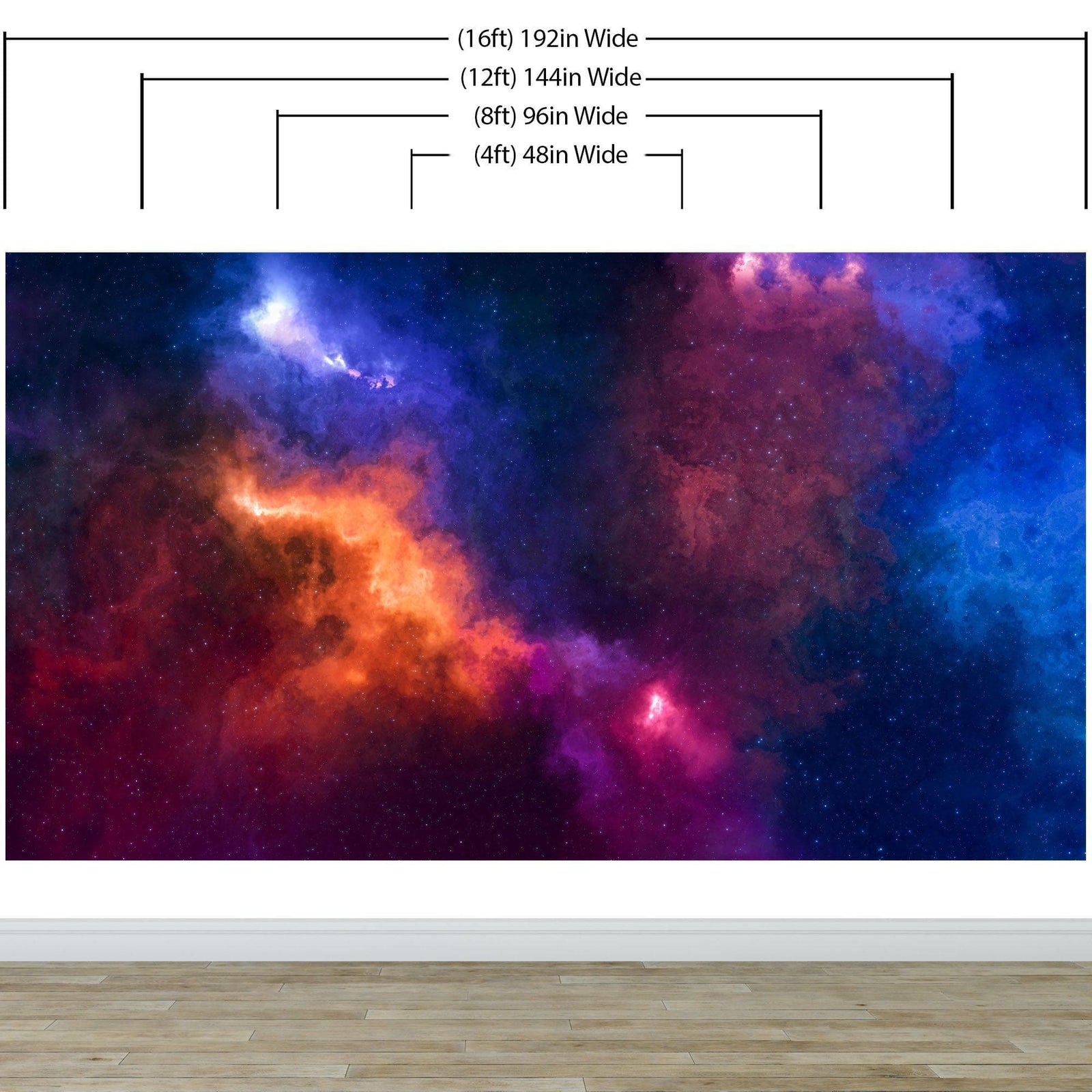 Mural de pared con diseño de galaxia espacial y nebulosa, papel tapiz autoadhesivo. #6295