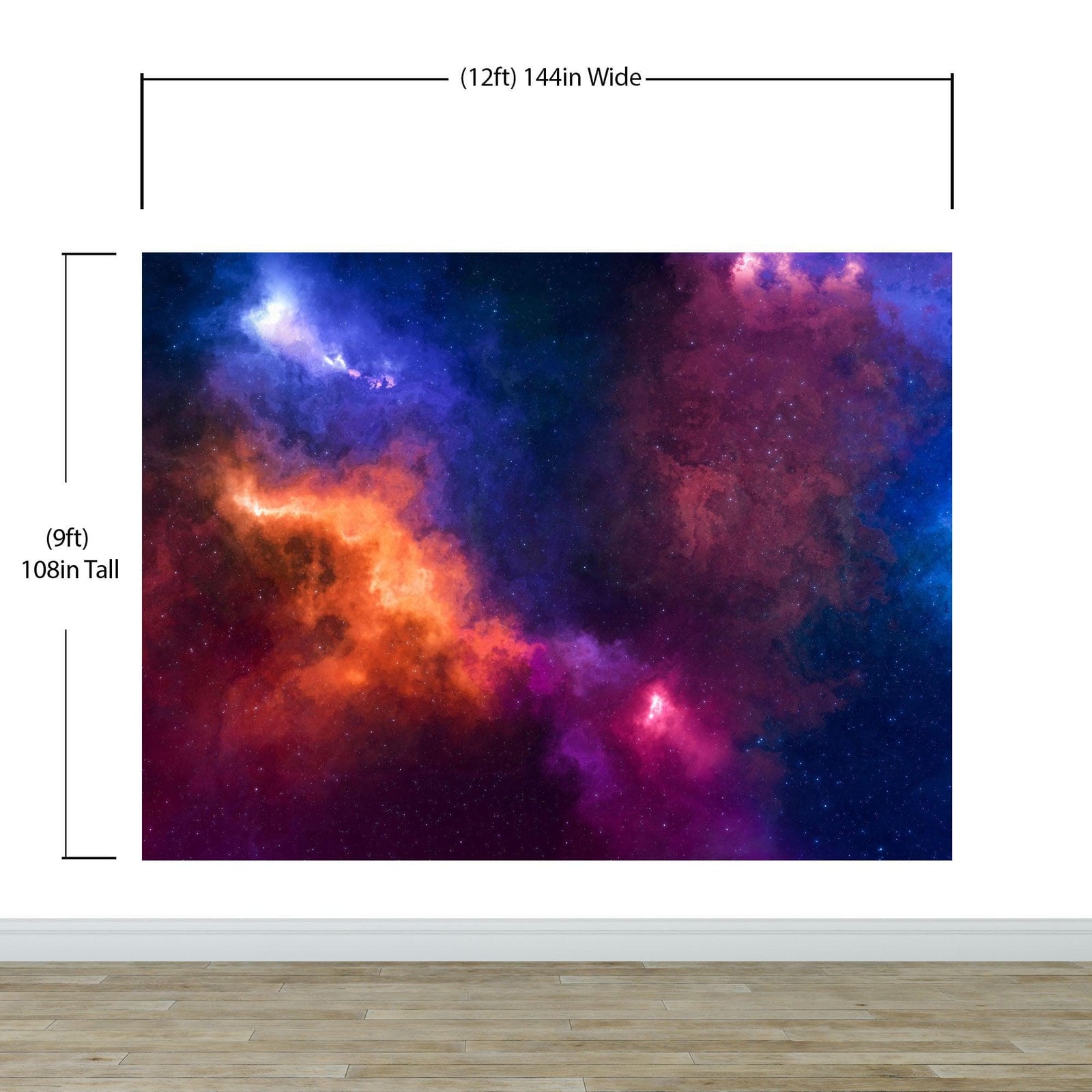 Mural de pared con diseño de galaxia espacial y nebulosa, papel tapiz autoadhesivo. #6295