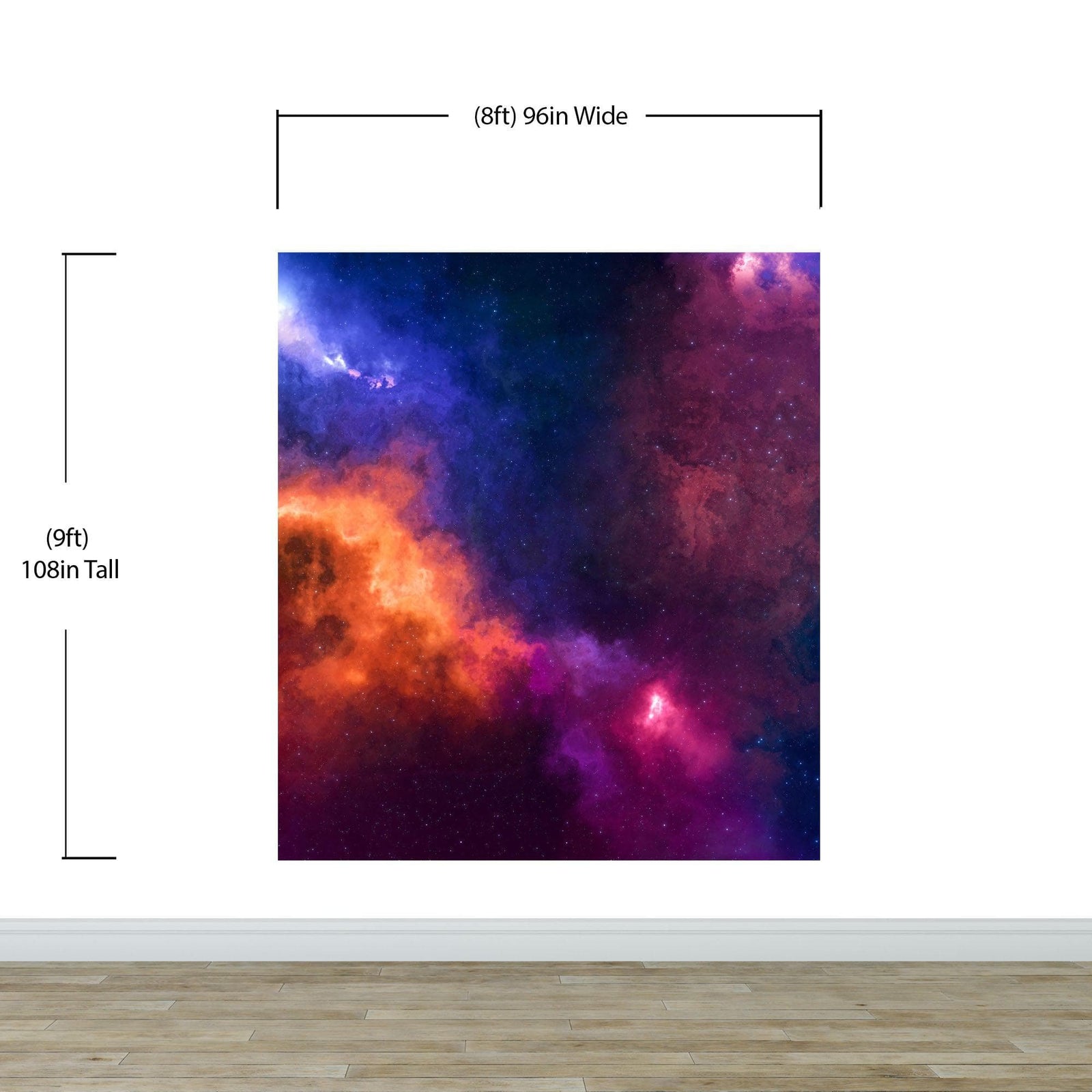 Mural de pared con diseño de galaxia espacial y nebulosa, papel tapiz autoadhesivo. #6295