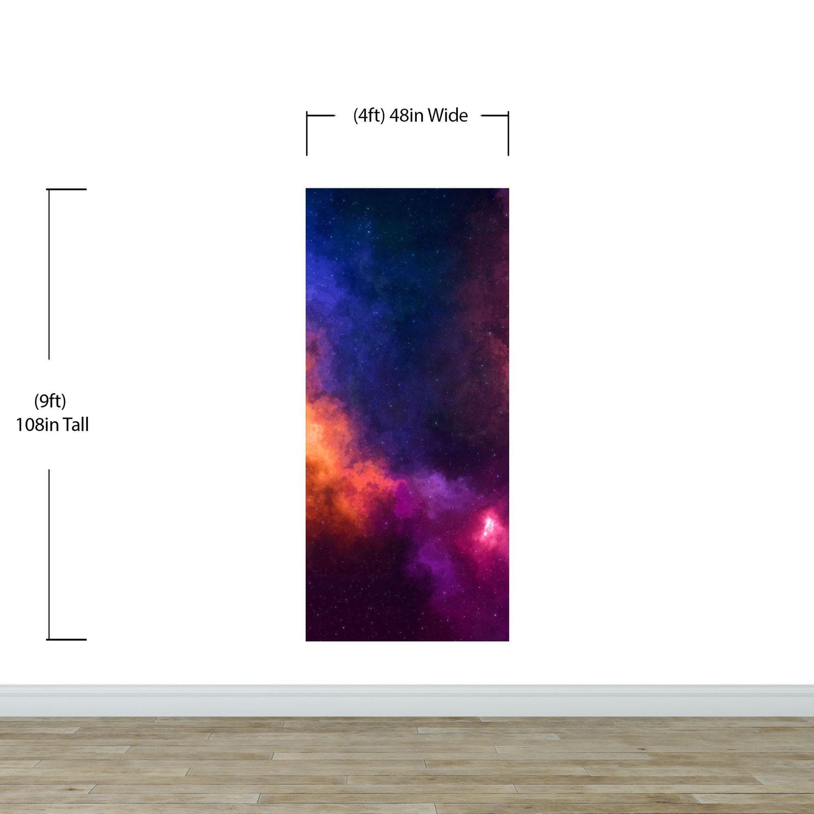 Mural de pared con diseño de galaxia espacial y nebulosa, papel tapiz autoadhesivo. #6295