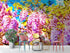 Mural de pared con flores de glicina de color morado. Papel pintado autoadhesivo. N.º 6307
