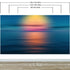 Mural de pared Puesta de sol sobre el horizonte del océano. Papel pintado autoadhesivo. N.º 6308