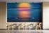 Mural de pared Puesta de sol sobre el horizonte del océano. Papel pintado autoadhesivo. N.º 6308