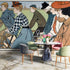 Vintage Hamers Rijwielen Bicycle Artwork Wall Mural. By Johann Georg Can Caspel. Peel and Stick Wallpaper. #6310