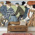 Vintage Hamers Rijwielen Bicycle Artwork Wall Mural. By Johann Georg Can Caspel. Peel and Stick Wallpaper. #6310
