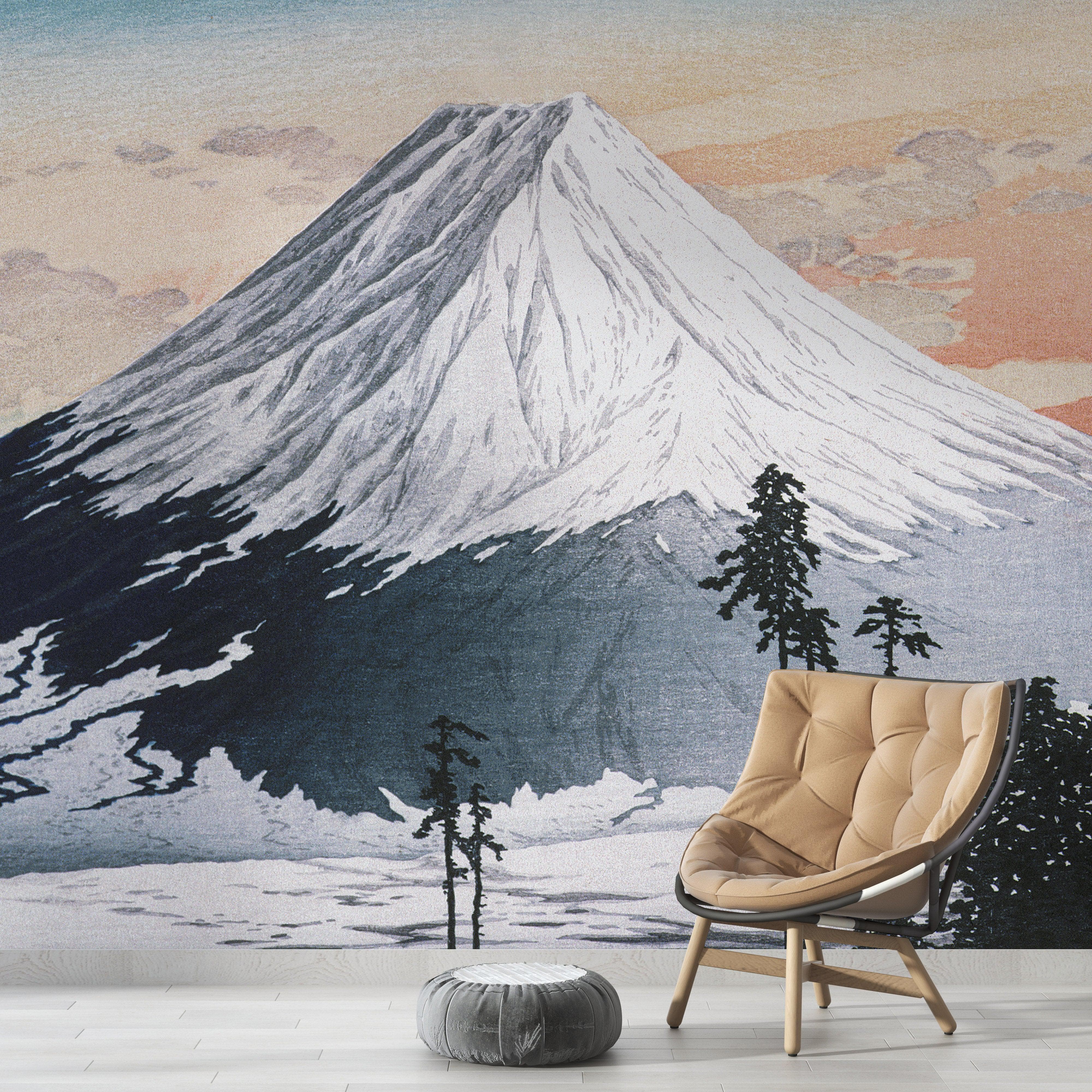 Mural de pared "Monte Fuji - Barrio Katsuyama" de Hiroaki Takahashi. #6311