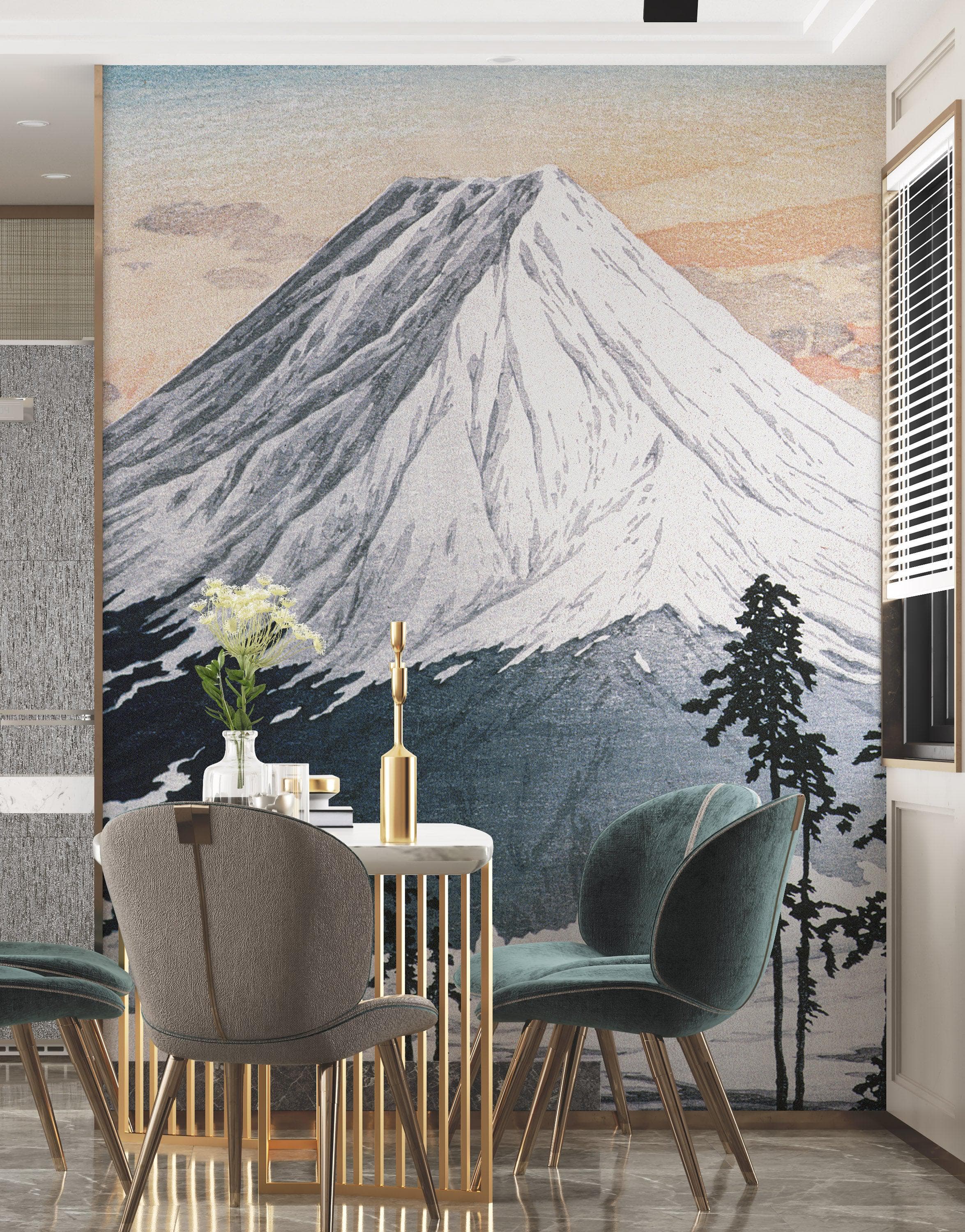 Mural de pared "Monte Fuji - Barrio Katsuyama" de Hiroaki Takahashi. #6311