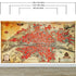 Fotomural vintage con mapa de París. Plattegrond van Parijs (ca. 1721-1774) de Guillaume Delisle. #6312