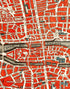 Fotomural vintage con mapa de París. Plattegrond van Parijs (ca. 1721-1774) de Guillaume Delisle. #6312