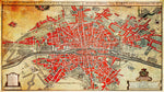 Fotomural vintage con mapa de París. Plattegrond van Parijs (ca. 1721-1774) de Guillaume Delisle. #6312