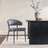 Silla de comedor curvada tapizada moderna Alexis, juego de 2