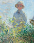 Mural de pared con la pintura de Monet. Mujer con sombrilla, Madame Monet y su hijo (1875). Pintura n.° 6332
