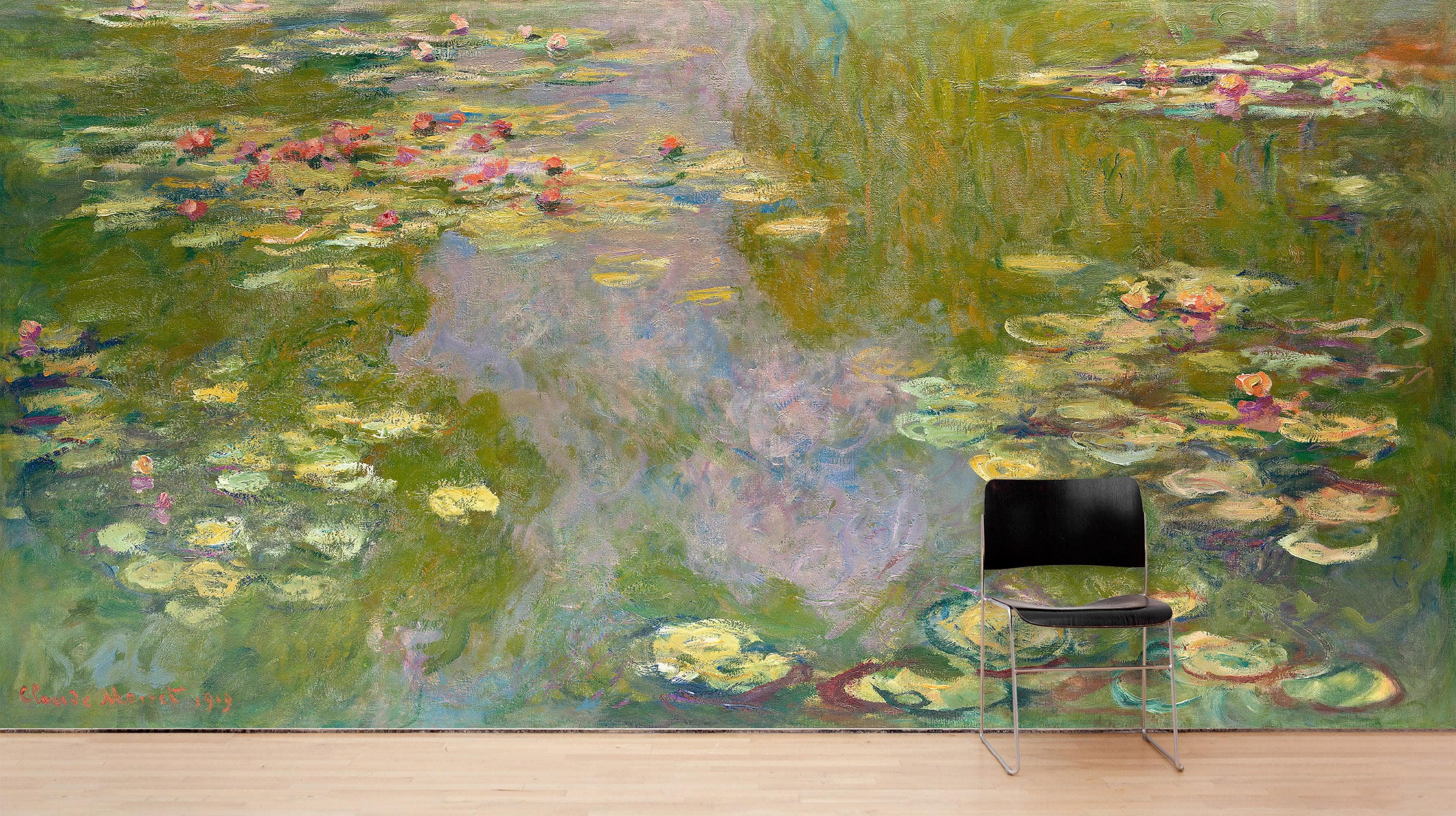 Cuadro de Monet, Nenúfares (1919). Mural de pared con papel pintado autoadhesivo. N.º 6333