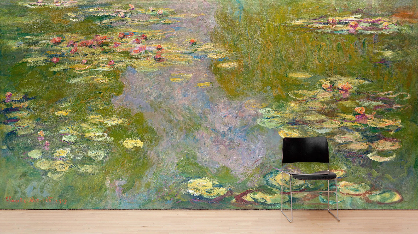 Cuadro de Monet, Nenúfares (1919). Mural de pared con papel pintado autoadhesivo. N.º 6333