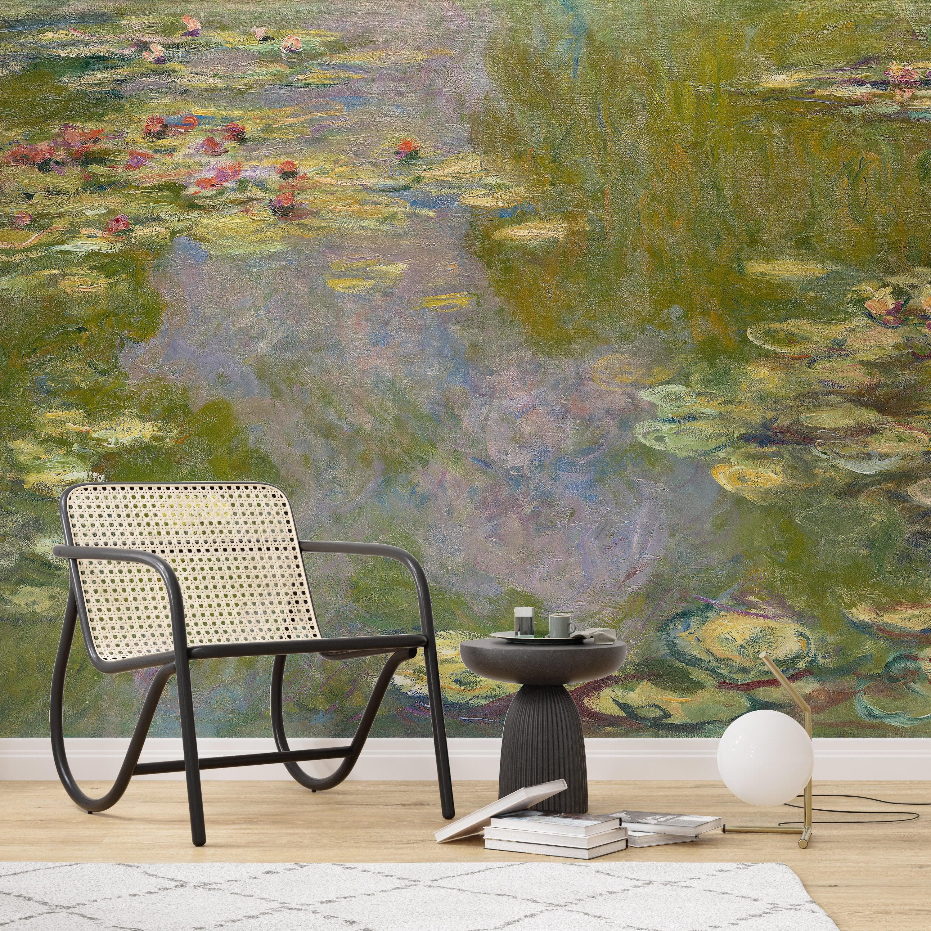 Cuadro de Monet, Nenúfares (1919). Mural de pared con papel pintado autoadhesivo. N.º 6333