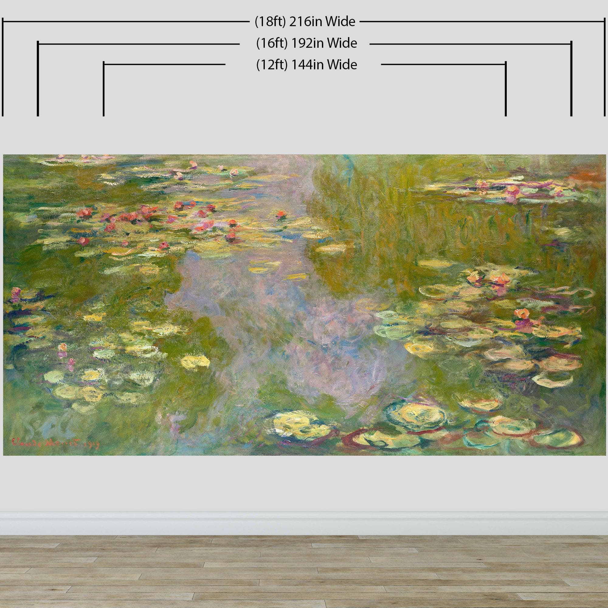 Cuadro de Monet, Nenúfares (1919). Mural de pared con papel pintado autoadhesivo. N.º 6333