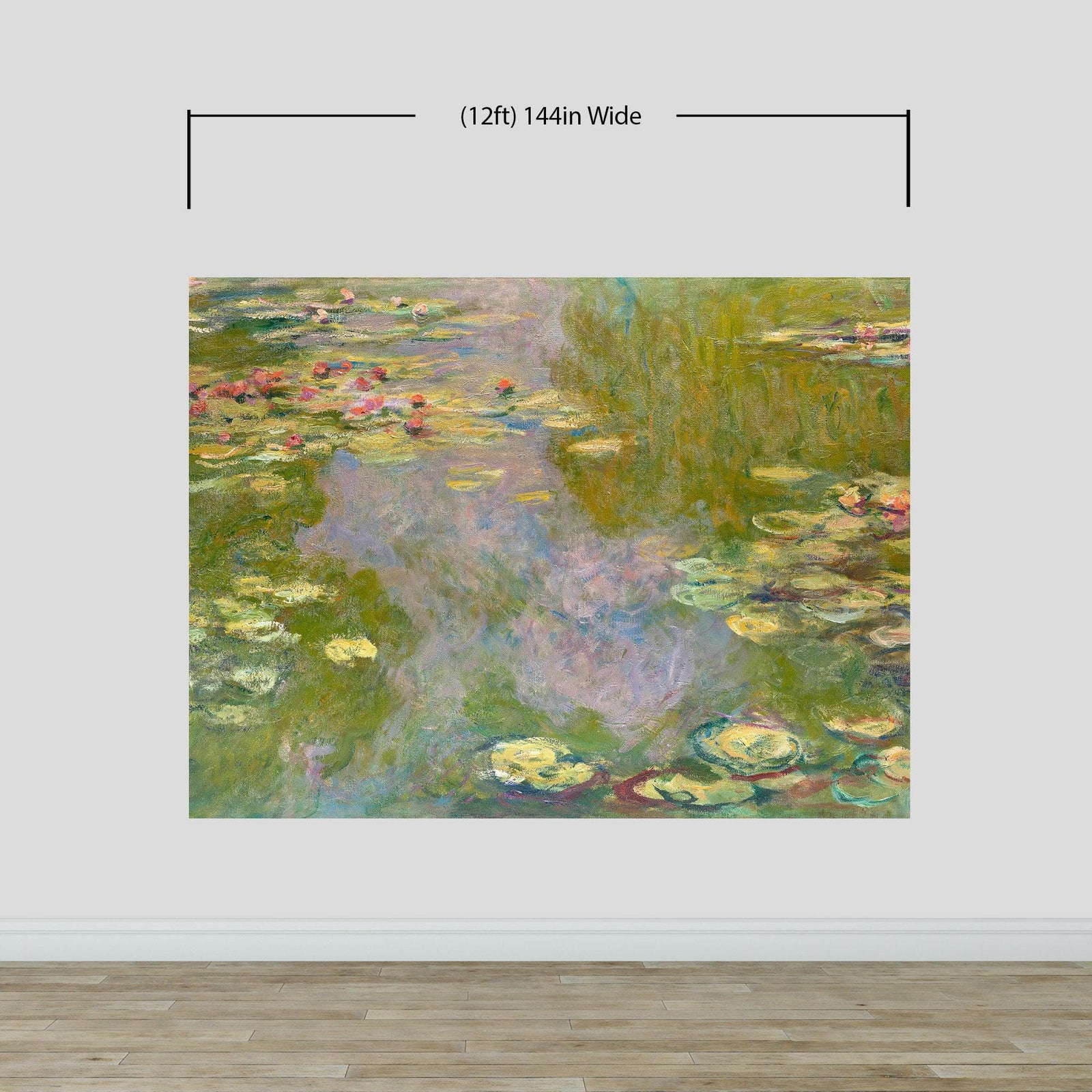 Cuadro de Monet, Nenúfares (1919). Mural de pared con papel pintado autoadhesivo. N.º 6333