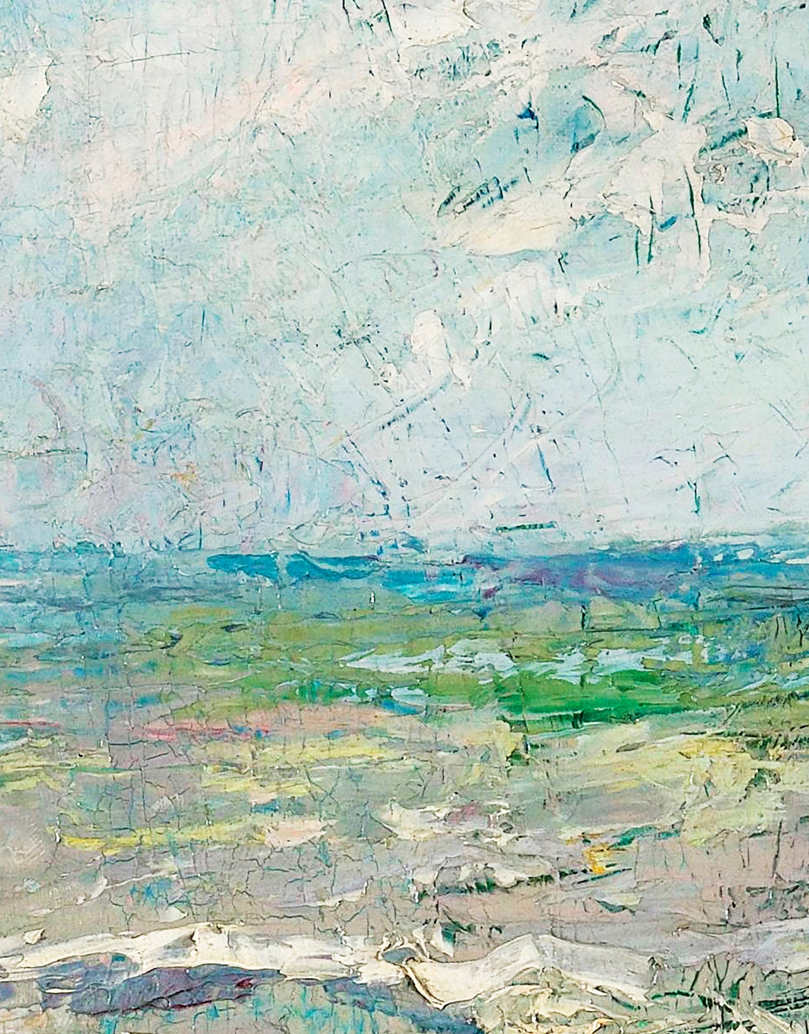 Cuadro El mar de Jan Toorop, 1887. Mural de pared o papel pintado autoadhesivo. N.º 6334