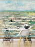Cuadro El mar de Jan Toorop, 1887. Mural de pared o papel pintado autoadhesivo. N.º 6334