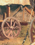 Mural de pared con temática de vaqueros del Oeste. Estudio de carros cubiertos de Samuel Colman. Obra de arte en pintura. Papel tapiz autoadhesivo. N.º 6339