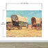 Mural de pared con temática de vaqueros del Oeste. Estudio de carros cubiertos de Samuel Colman. Obra de arte en pintura. Papel tapiz autoadhesivo. N.º 6339