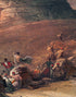Mural de las pirámides del Antiguo Egipto. Ilustración de David Roberts sobre el acercamiento al desierto de Giza. #6343