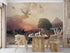Mural de las pirámides del Antiguo Egipto. Ilustración de David Roberts sobre el acercamiento al desierto de Giza. #6343