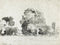 Mural autoadhesivo con árboles del bosque, dibujo de la arboleda de Camille Pissarro. #6344 