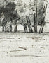 Mural autoadhesivo con árboles del bosque, dibujo de la arboleda de Camille Pissarro. #6344 
