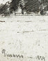 Mural autoadhesivo con árboles del bosque, dibujo de la arboleda de Camille Pissarro. #6344 